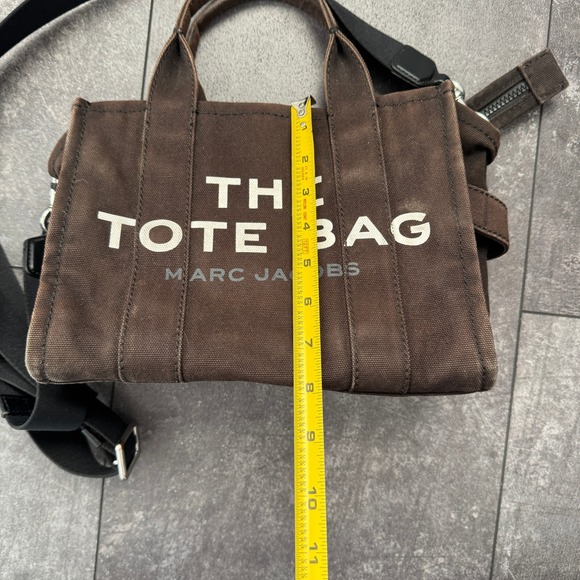 Marc Jacobs The Mini Tote Bag Brown Canvas Crossbody Handbag M0016493 - Picture 7 of 7